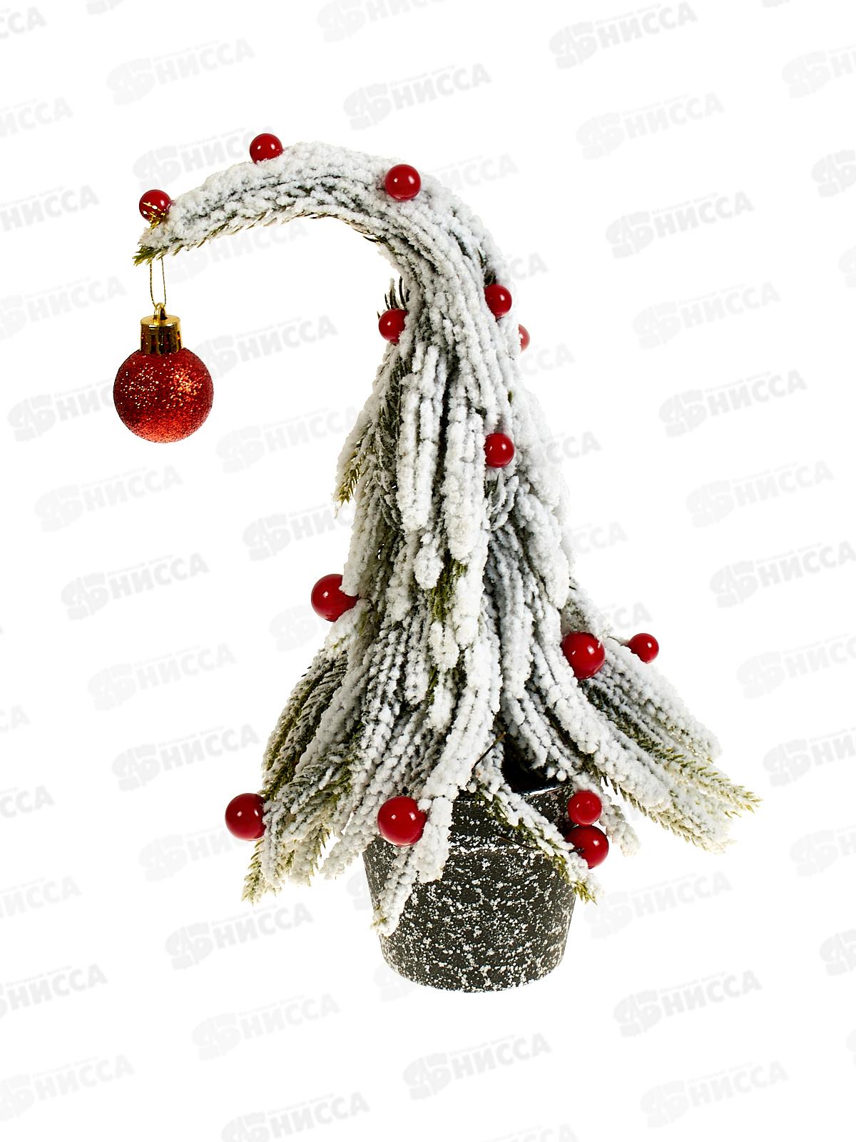 Ель декоративная Новогодний подарок, цвет: красный, 14х14х25см, 88XS258-5  АТМ