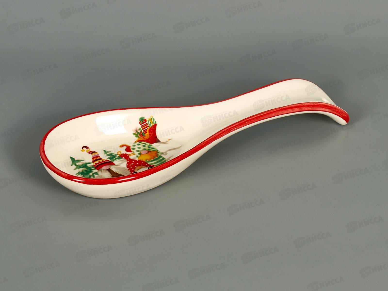 Подставка  под ложку &quotРождественские гномы&quot 23*8см п/у N2521180 *60