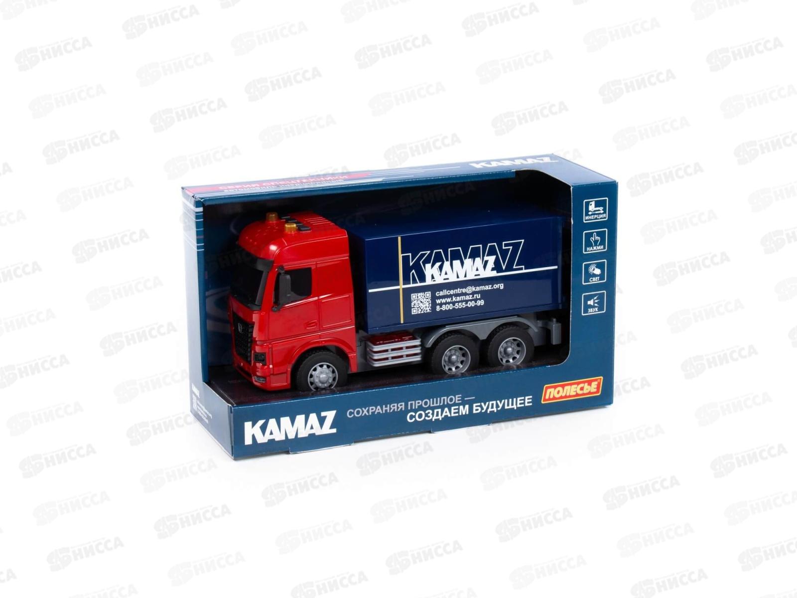 Автомобиль-фургон KAMAZ инерц. (со светом и звуком) 07835 в коробке