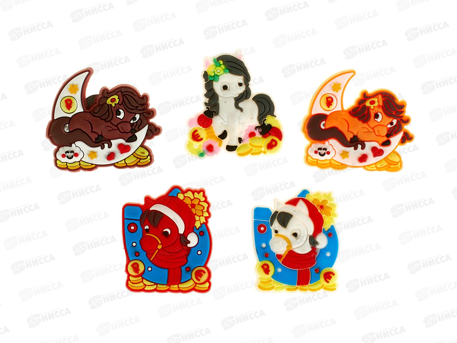 Магнит Лошадь Символ года 2026, 4*3см, пвх, Р-21  *100