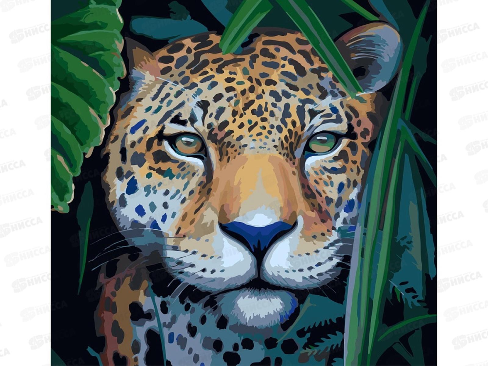 Холст с красками 40х40см Дикая охота, Х-5624