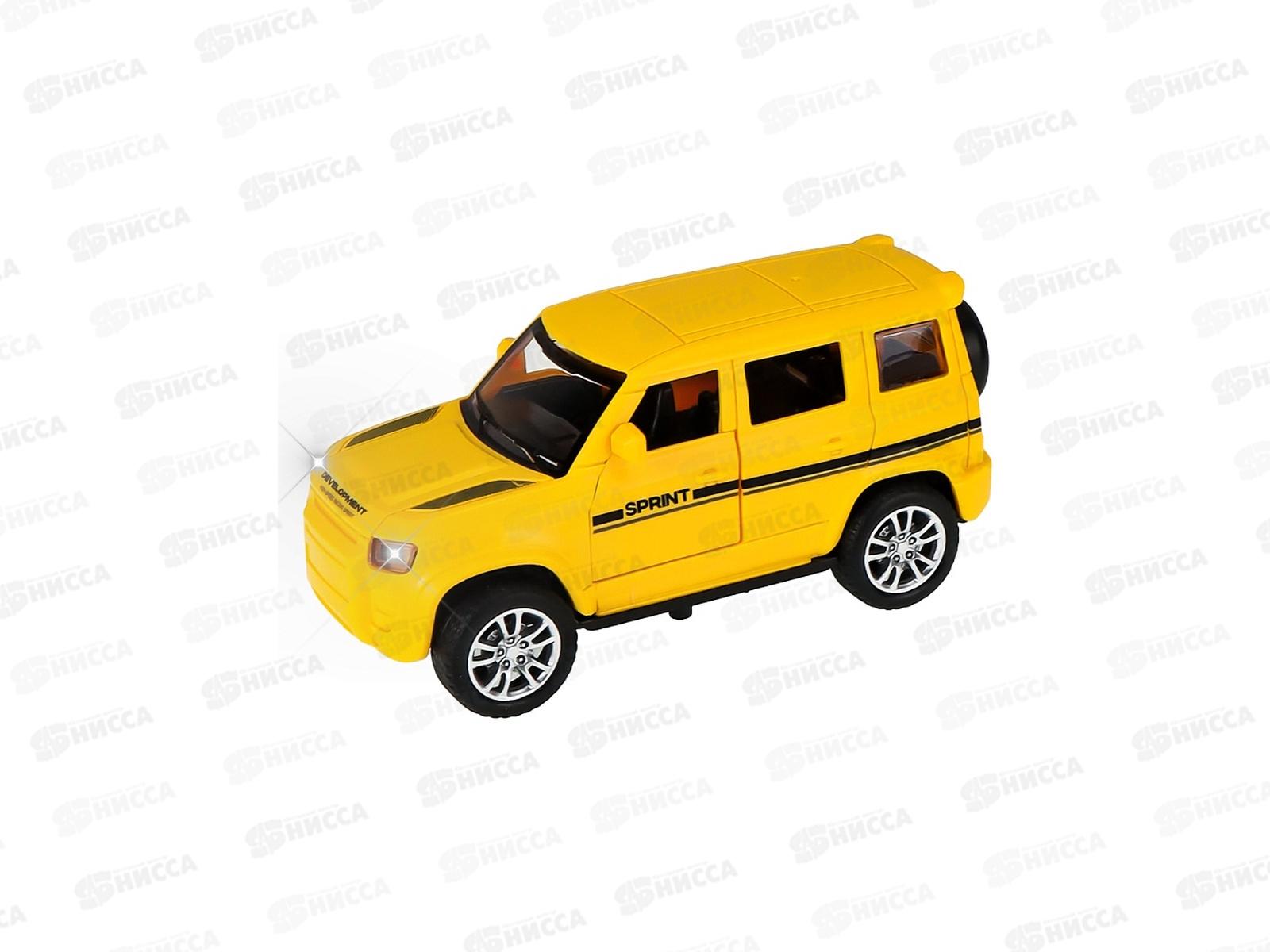 Машинка инерц. (14,5х6,5х6см) желтый, свет, звук, ИК-0840 в пакете