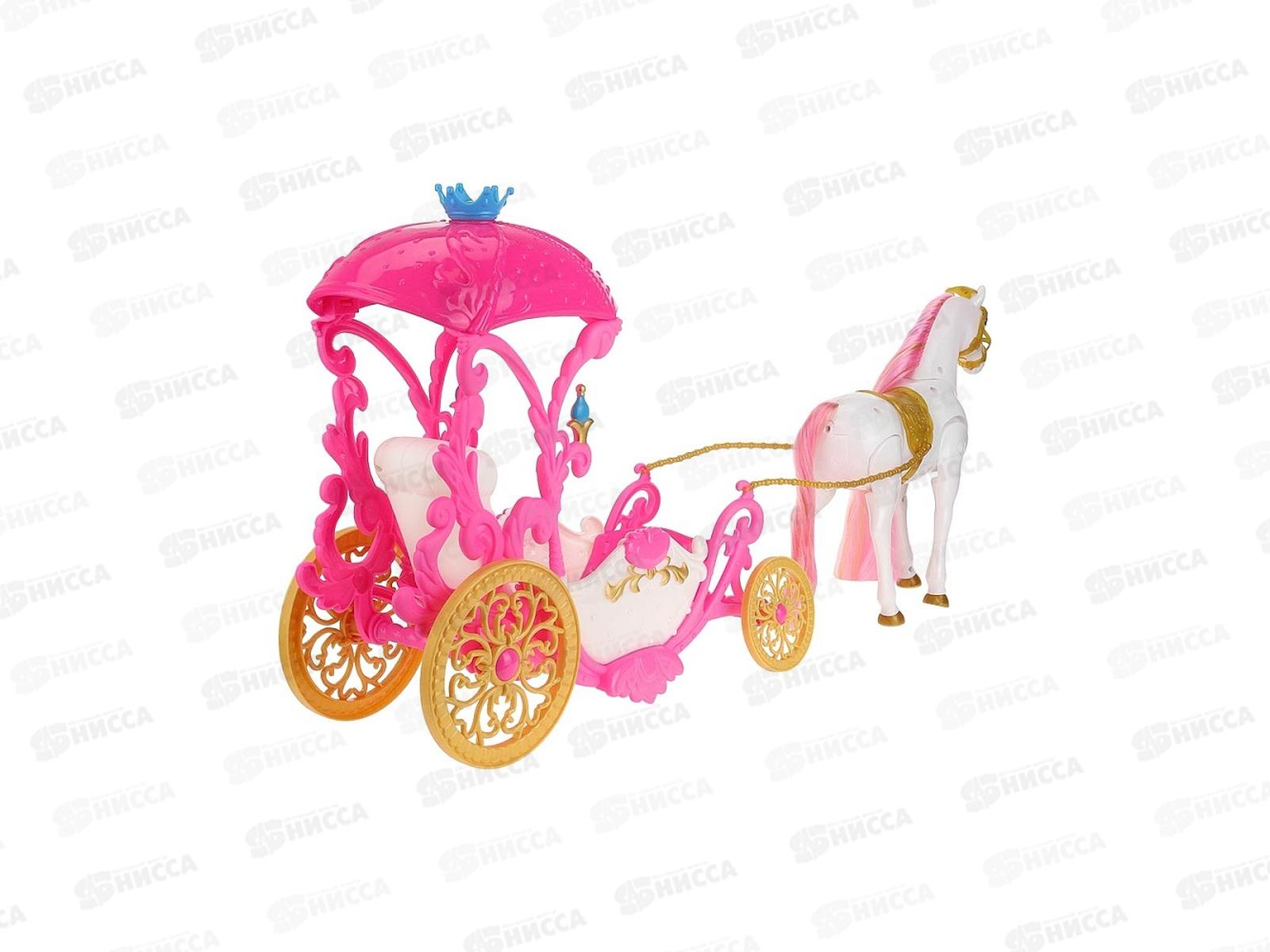 Карета для куклы &quotЦветочный павильон&quot звук 35*13*31см FCJ1181448
