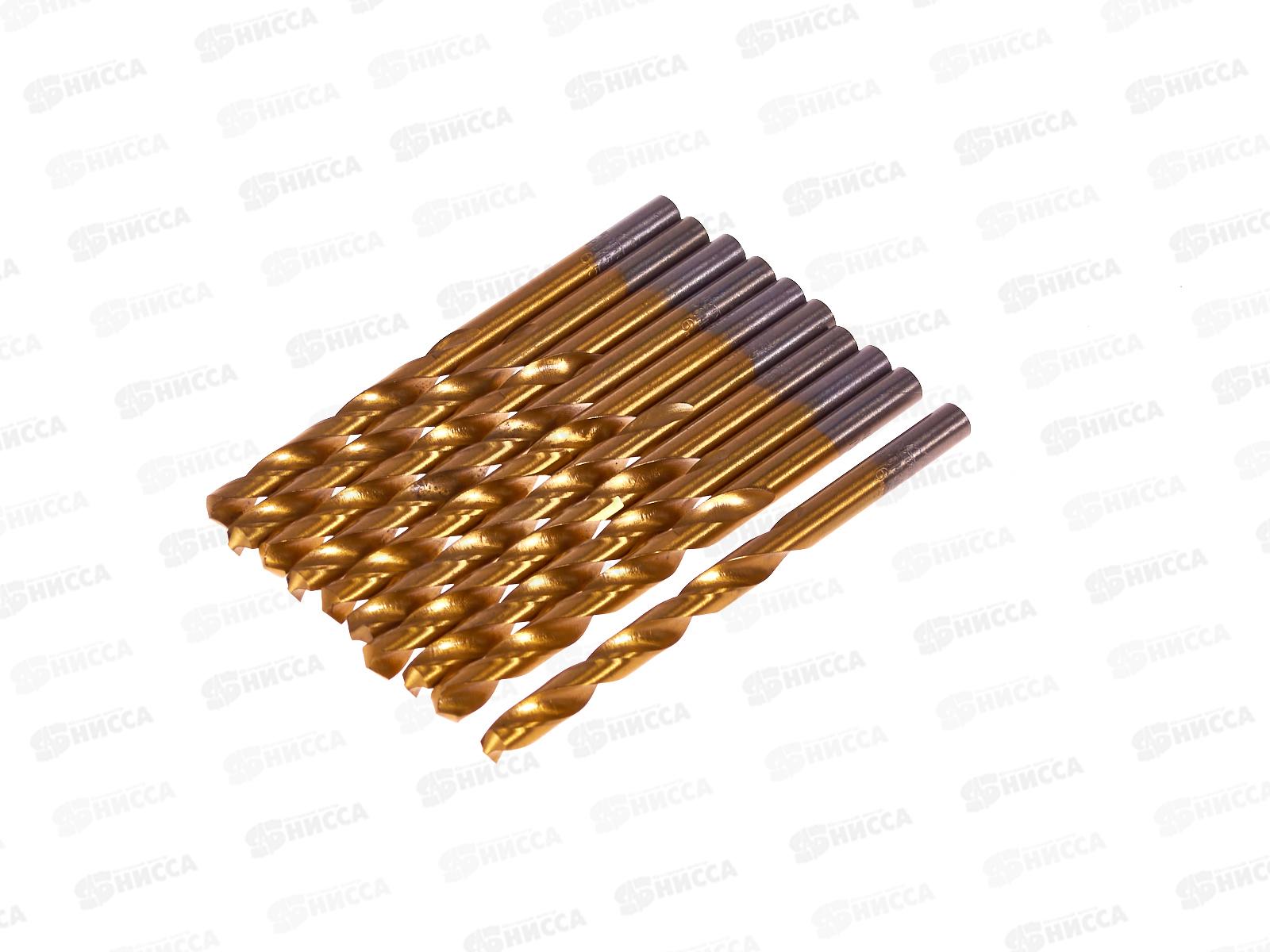 Сверло по металлу  6.5мм, титан+кобальт Р6М5, 666-06,5    *10