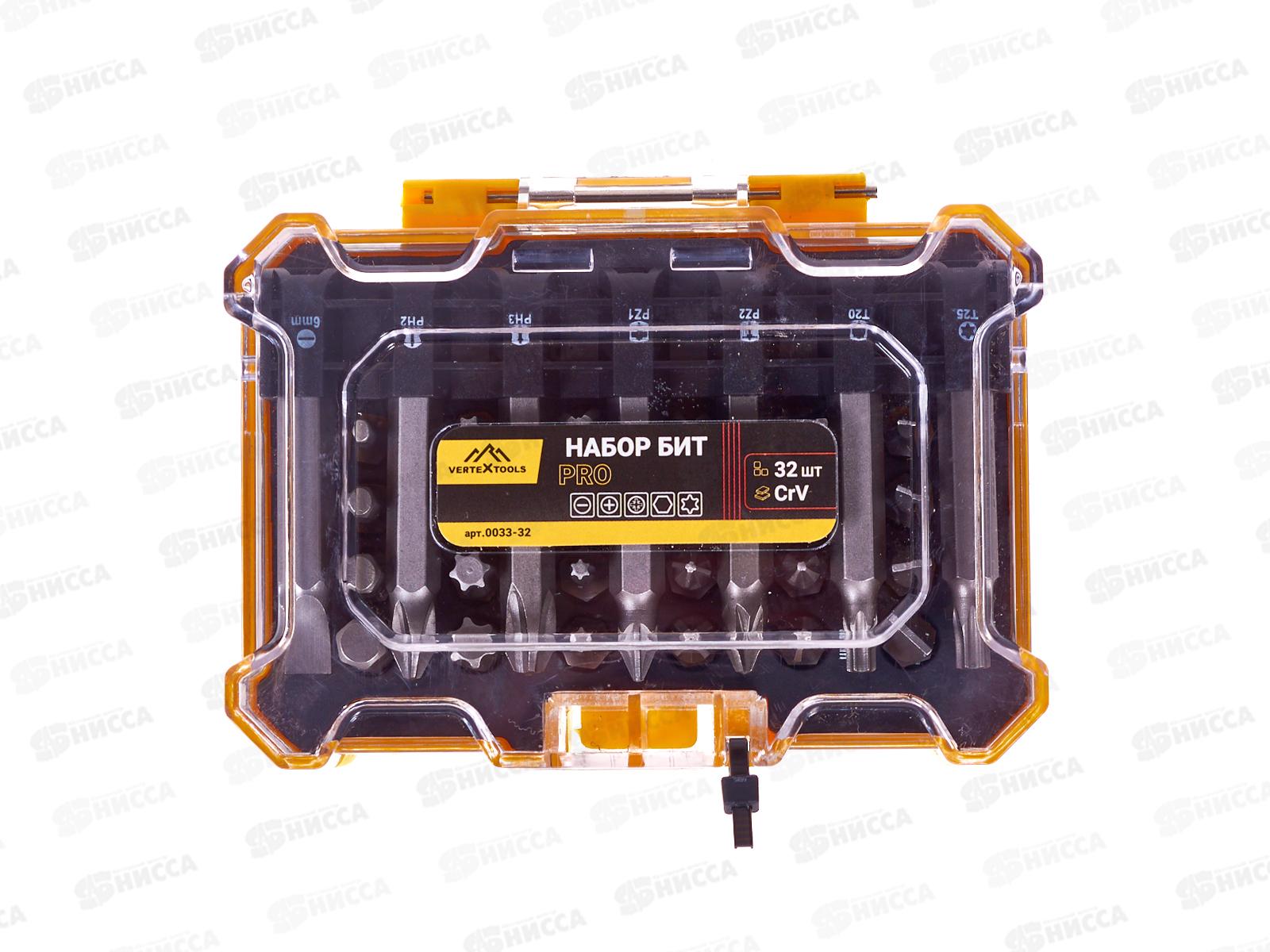 Набор Бит Vertextools 32 предмета, адаптер, 0033-32    *6