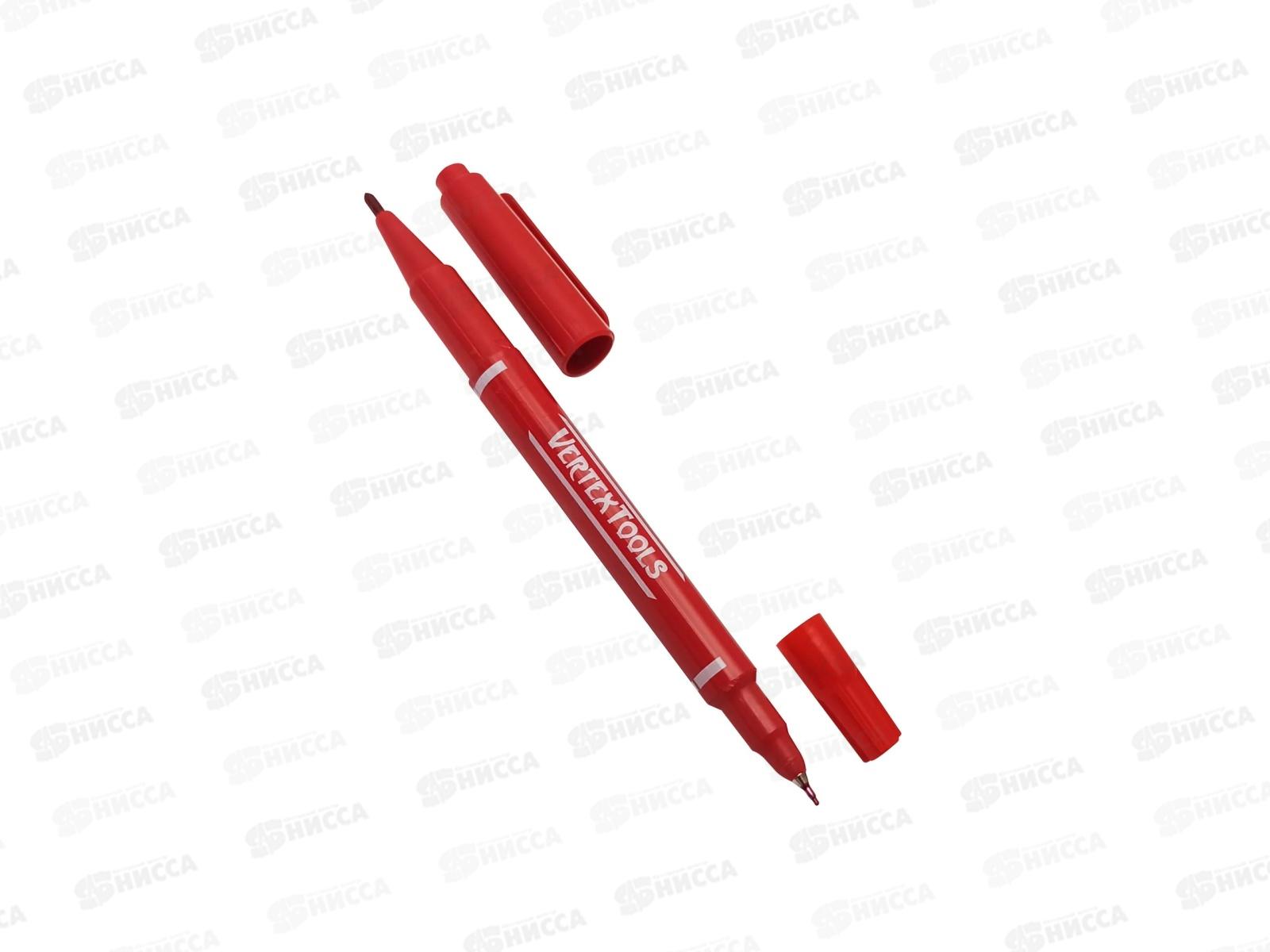 Маркер строительный Красный двухсторонний, 00010-02   *10/100