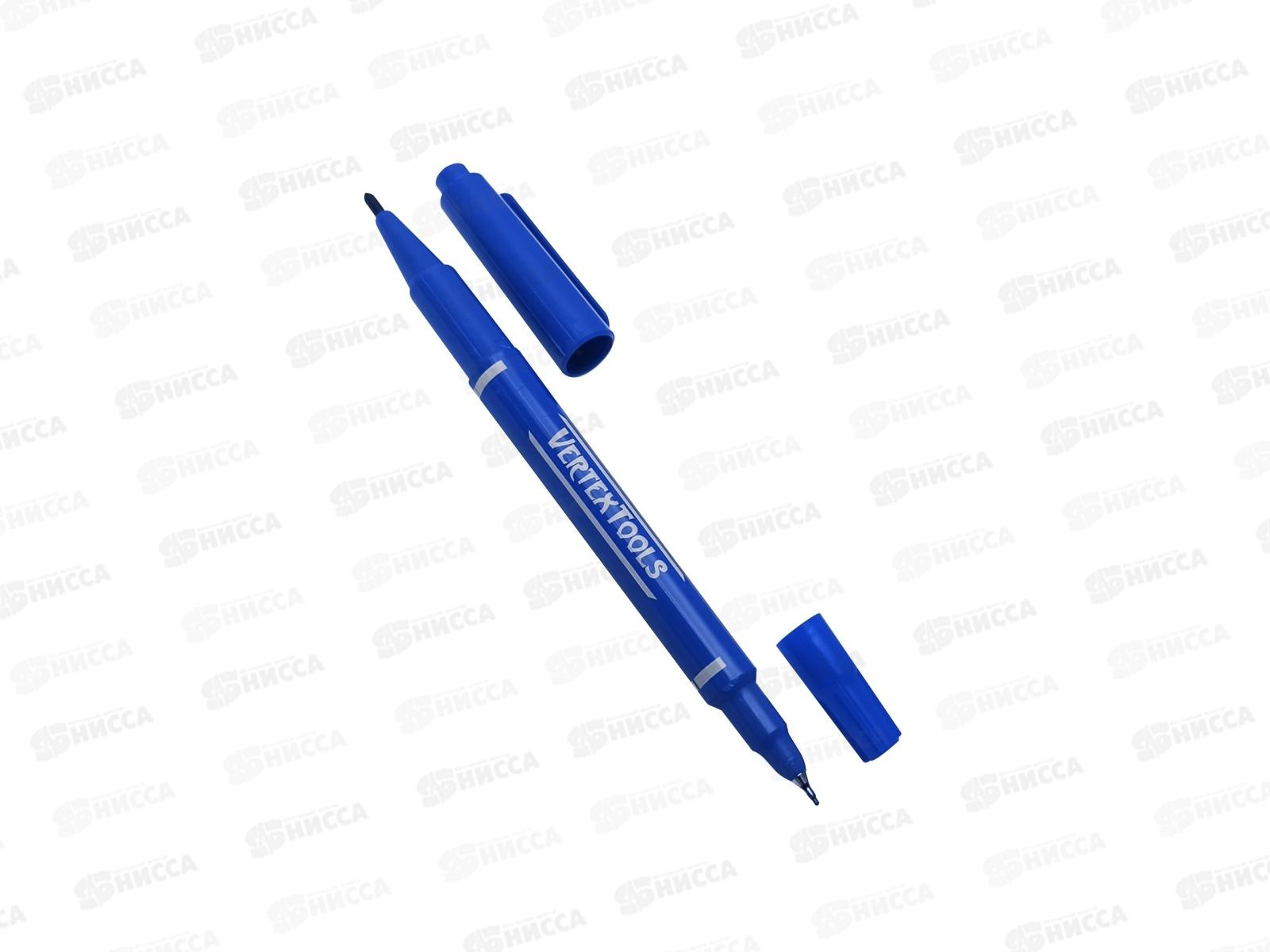 Маркер строительный Синий двухсторонний, 00010-03    *10/100