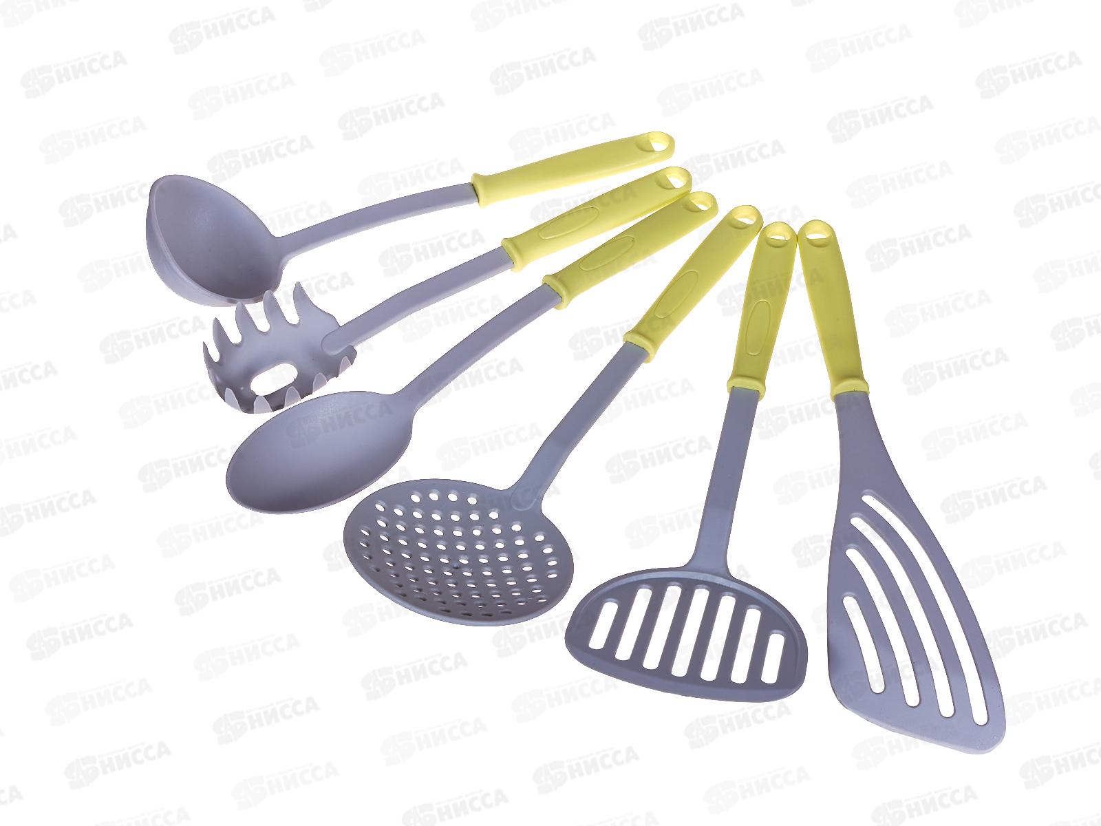 Набор кухонный 6шт серый-пастельный КН-1 117091 без подставки