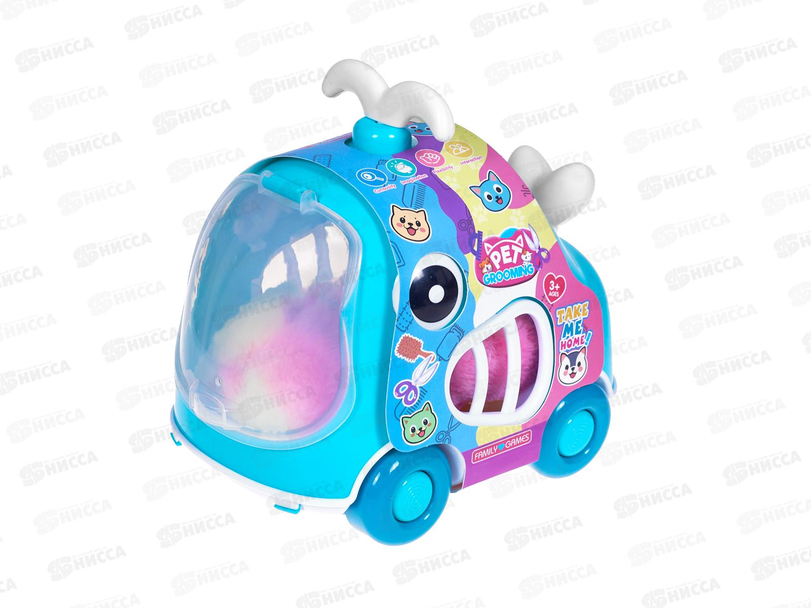 Собачка мягкая на бат. 3108498 с аксессуарами, 3 вида, 22*20*14см