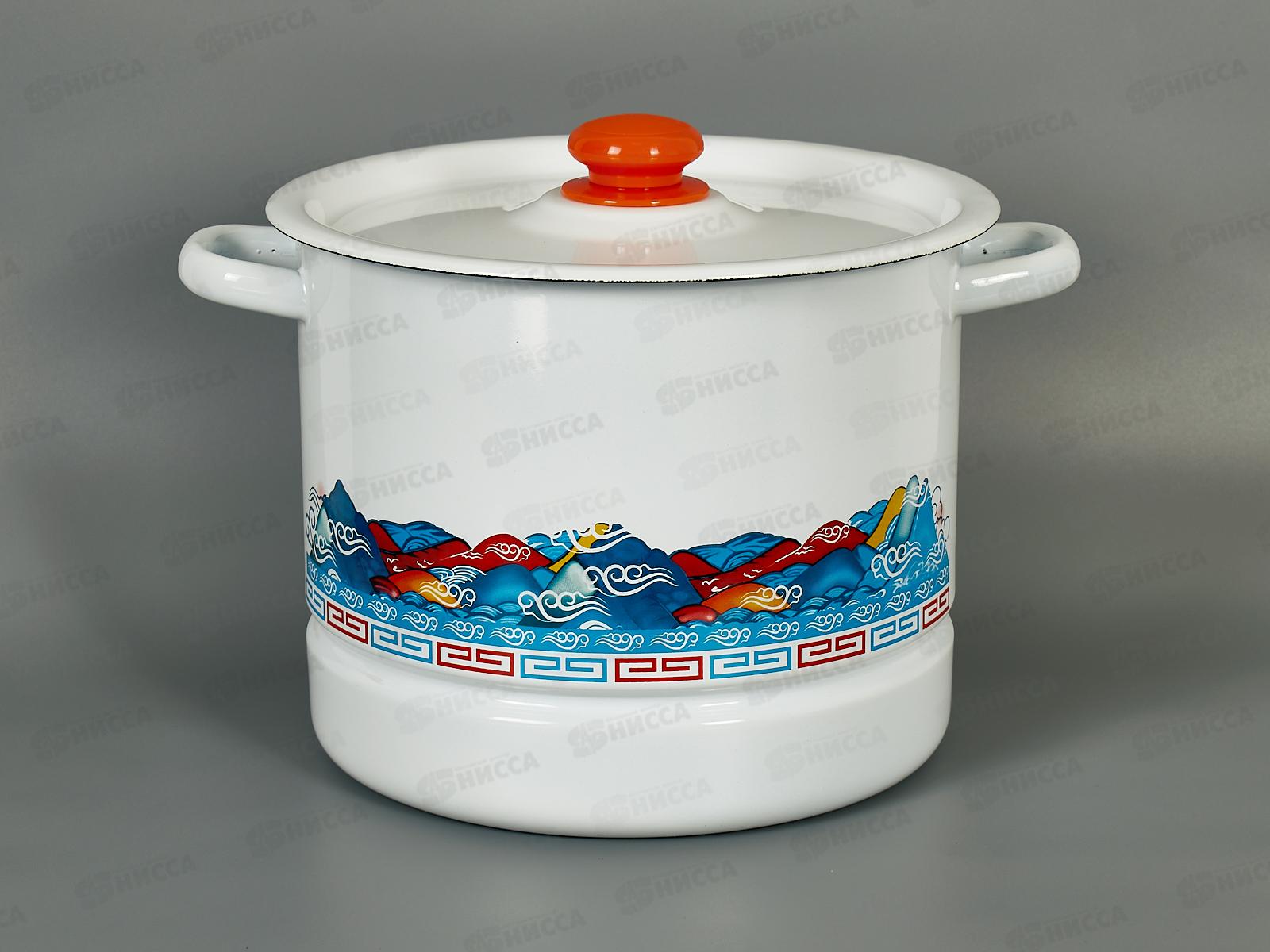 Мантоварка 9,0л Горы с пластм. кнопкой, 3 вставки С1722.3*108