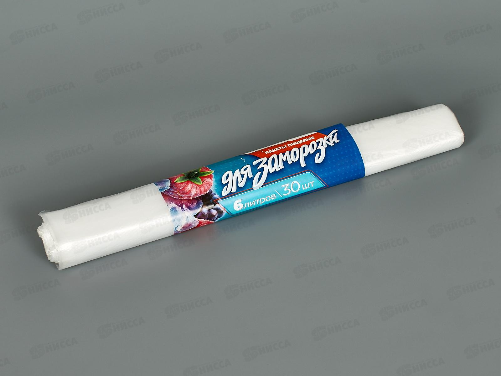 Пакеты для заморозки 6л 30шт, 206-006 *100