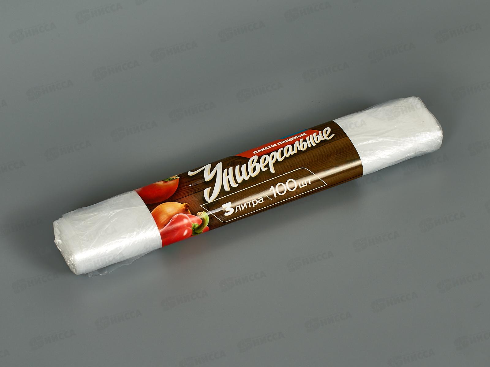 Пакеты универсальные 3л К100 рулон, 207-001 *80