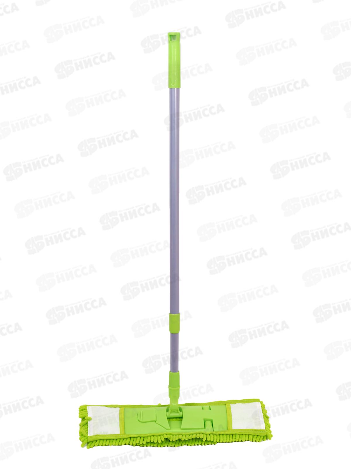 Швабра флеттер с телескопическим черенком, насадка с ворсом, 300-003 *24