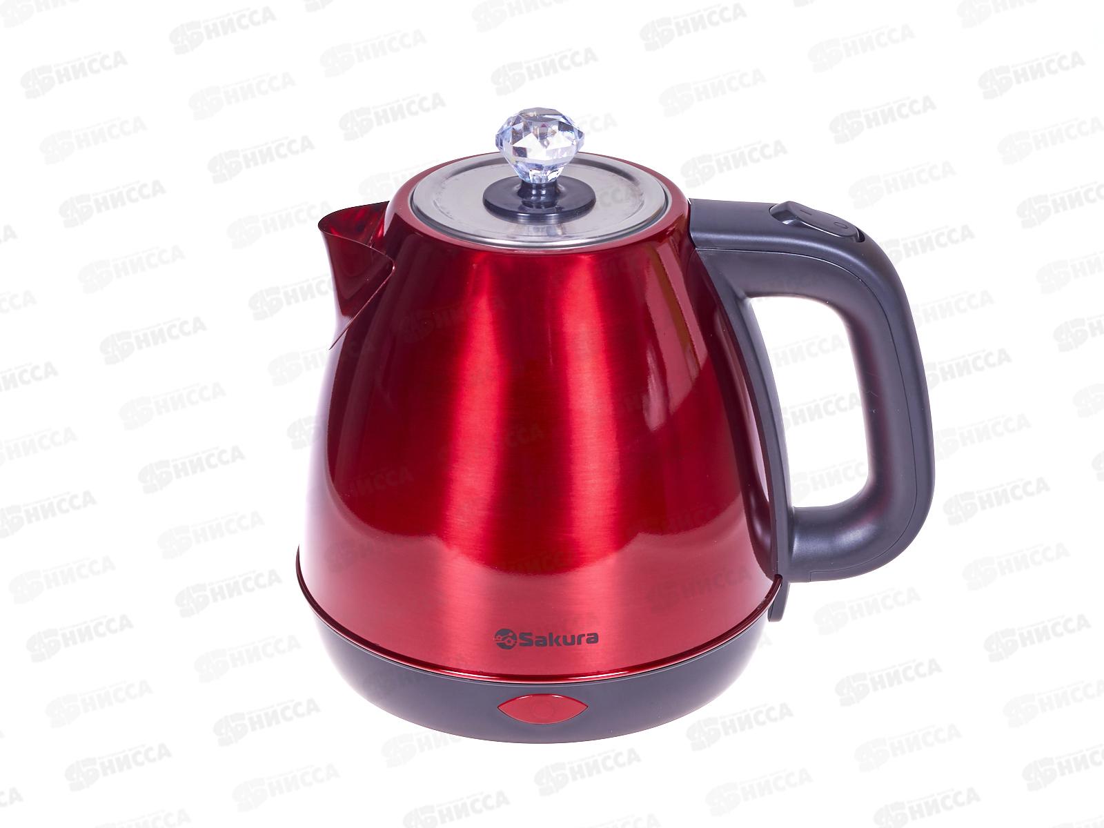 Чайник электр. SA-2188RB 1,8л красно-черный