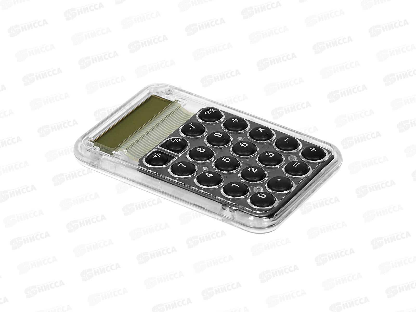 Калькулятор Basir 8раз. Детский прозрач. черный KK-1020-2 *1