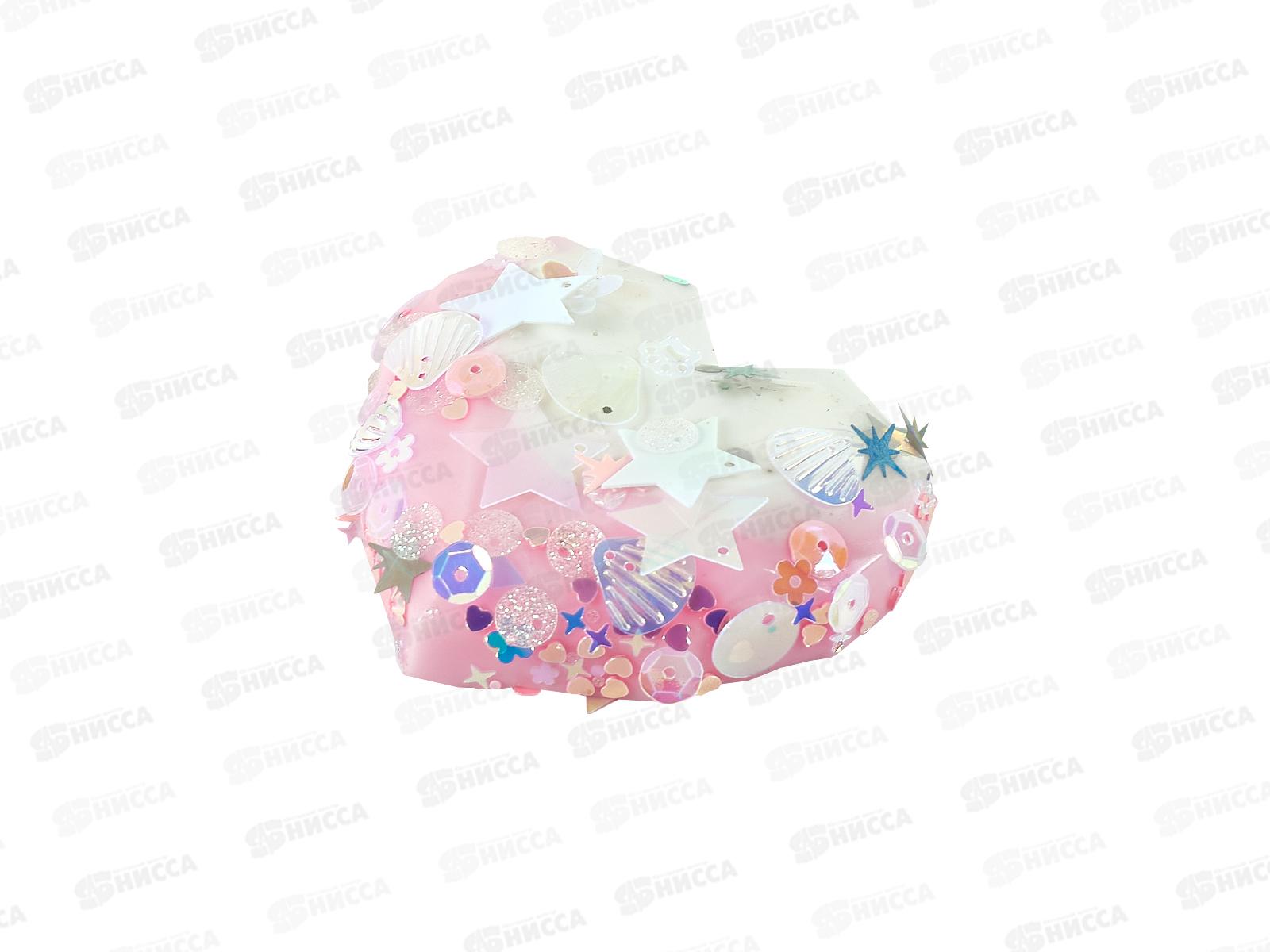 Антистресс-мялка ПГС 6,5*6см нежность Крист.сердце Р2568-13 *12