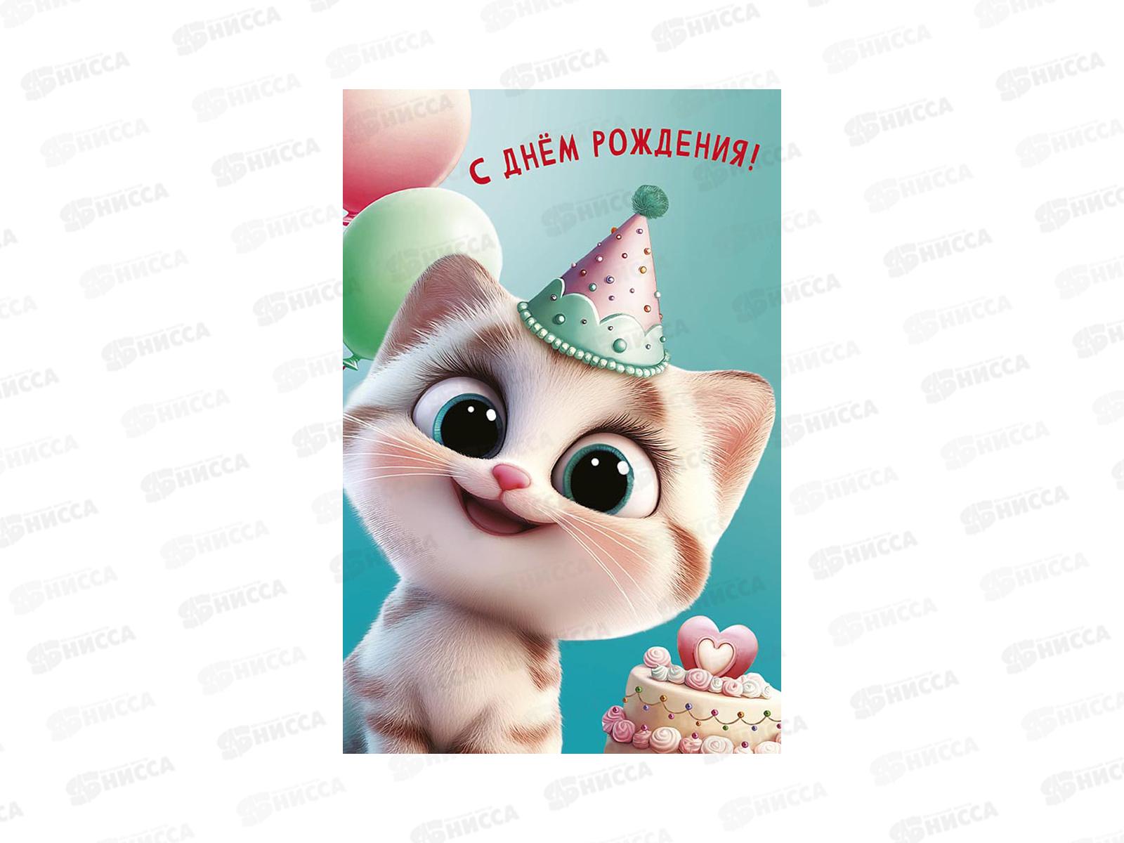 Открытка 121*183 С Днем Рождения 0117.448