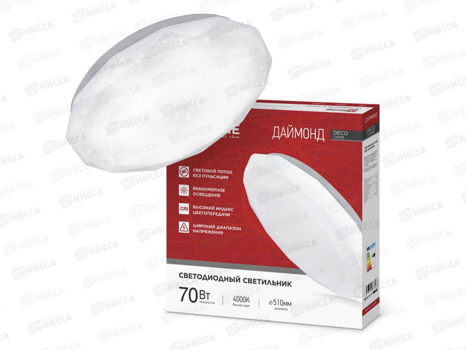 Светильник светодиодный inHOME DECO Даймонд 70Вт 4000К 510*70мм 6300Лм