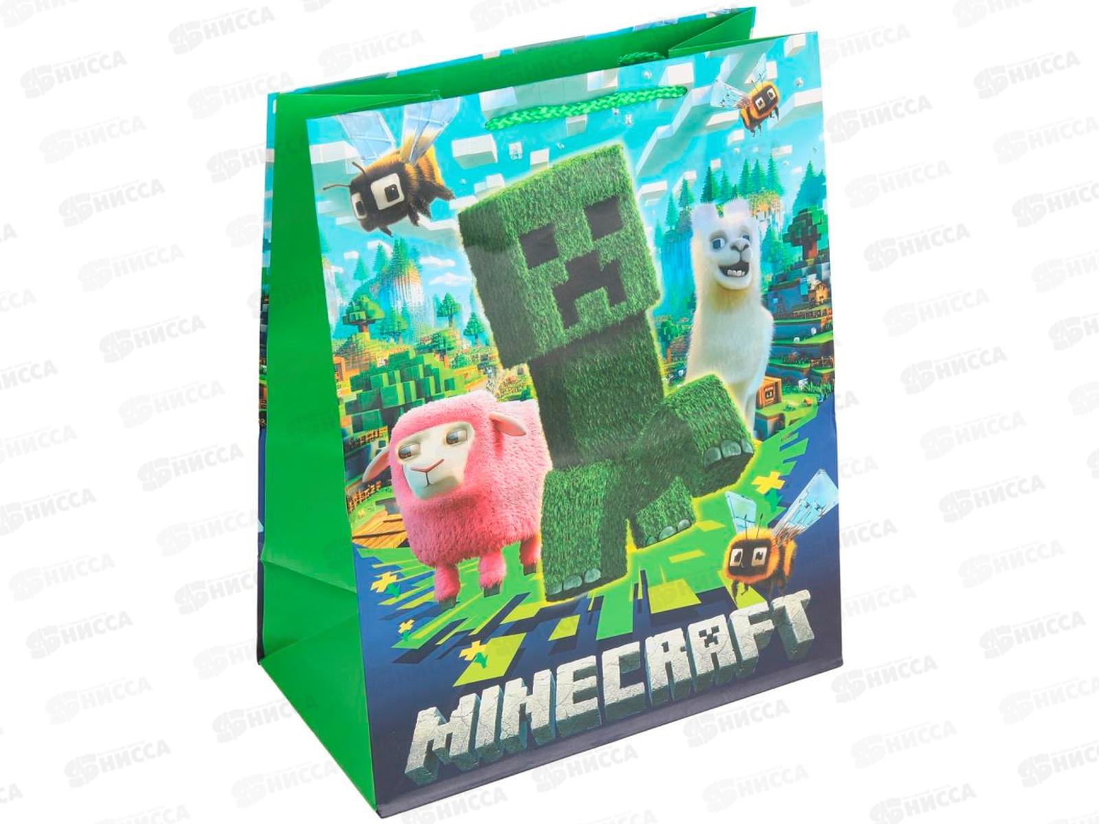 Пакет подарочный 26х32х14см l Матовый Пиксели PL-130549-MN *12