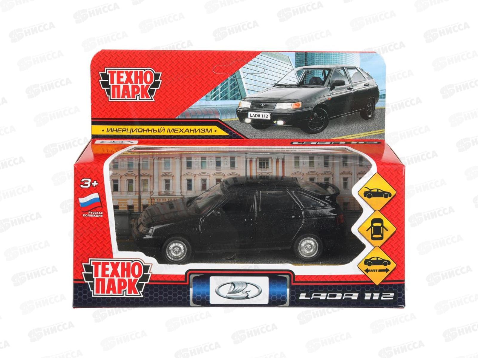 Машина "ТЕХНОПАРК" металл ВАЗ-2112, 12см, черный, 2112-12-ВК в/к