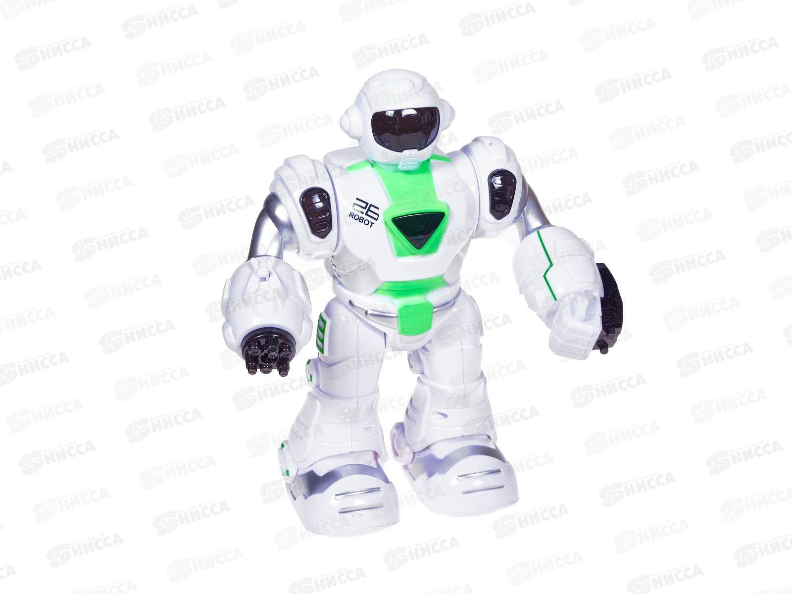 Робот на батарейках 1830222 свет, звук, ходит, в коробке 21,5*10,7*26см