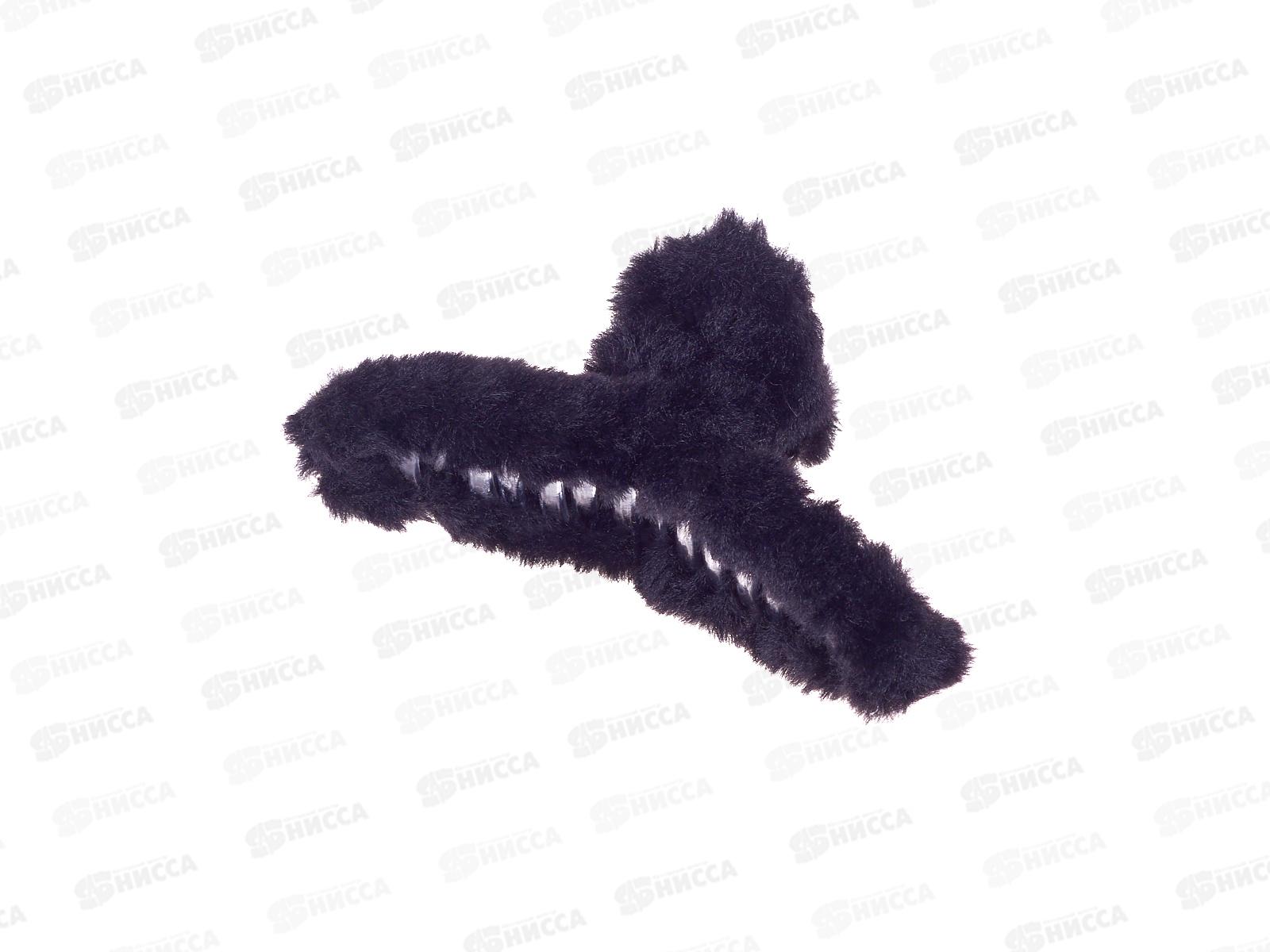 Краб пластик 11см &quotБант&quot мехов отд черный №2547