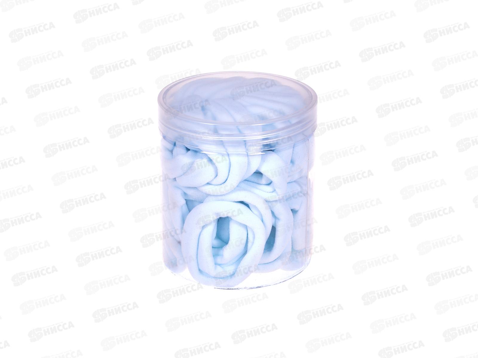 Резинка д/волос 4см белая в банке №10415