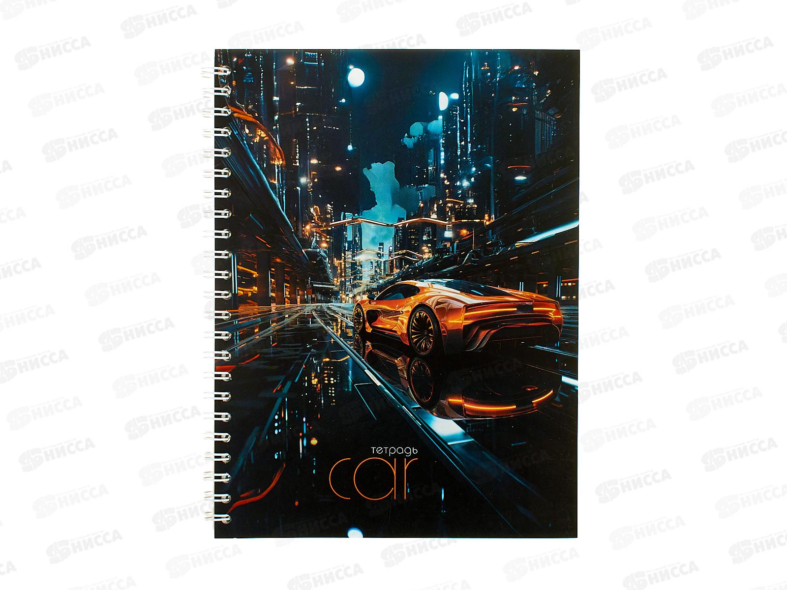 Тетрадь 80л кл. Апплика Авто в ночи,греб.С0062-04*52