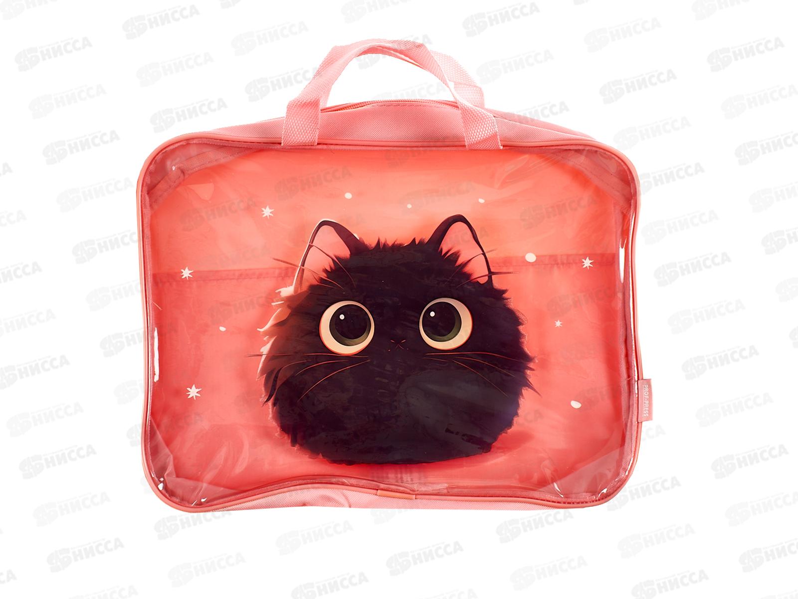 Папка на молнии ПП А4 Пушистик, с ручками, П-1446