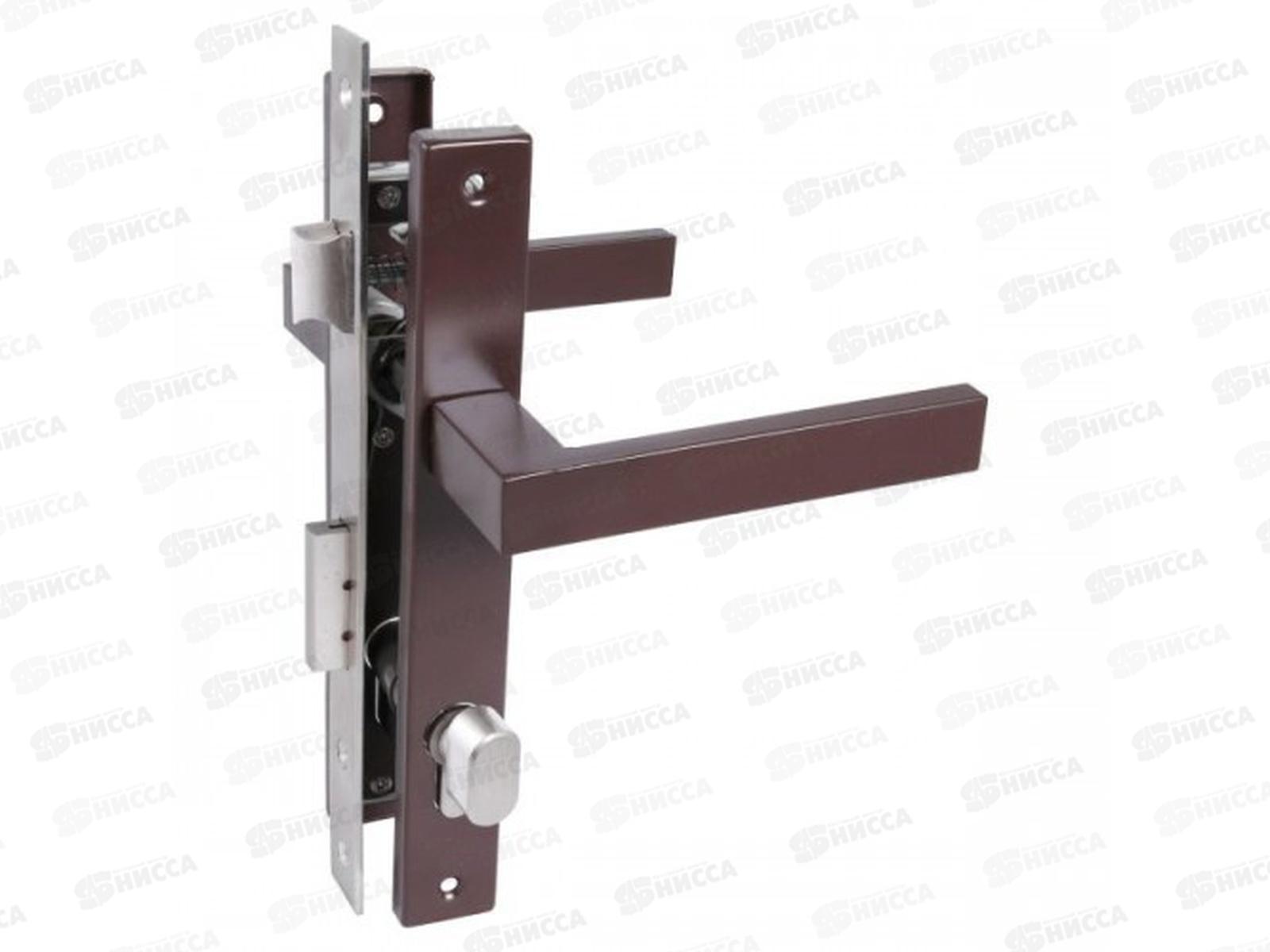 Замок врезной  Стандарт 8520.02.8017 вертушка коричн латунь с/руч *20