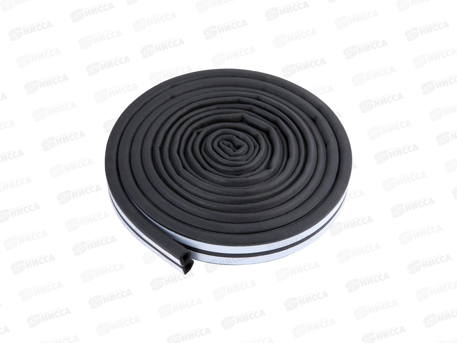 Уплотнитель самоклеящийся СТАНДАРТ D 9х8мм 6м (3+3) черн *50