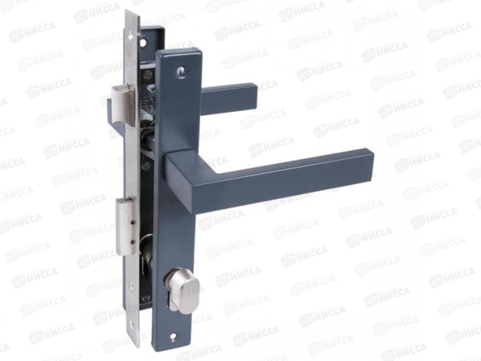 Замок врезной  Стандарт 8520.02.7016 вертушка сер антрацит с/руч *20