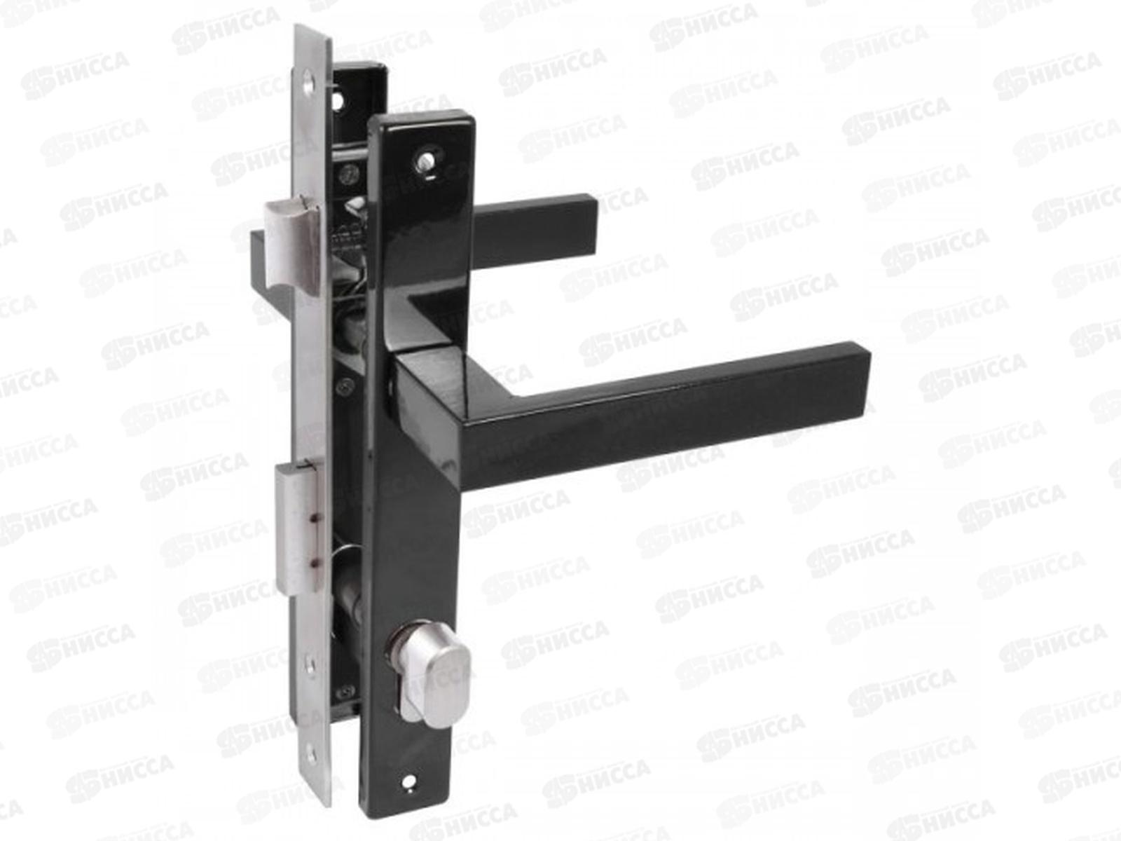 Замок врезной  Стандарт 8520.02.9005 вертушка черный с/руч *20