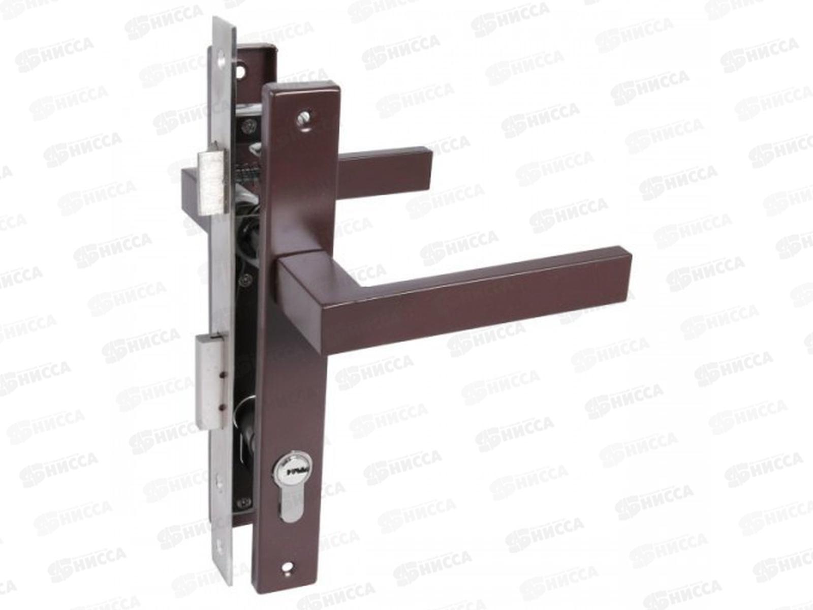 Замок врезной  Стандарт 8520.01.8017 ключ-ключ коричн с/руч *20 17659