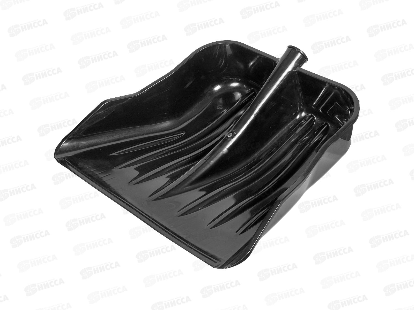 Лопата д/снега 460*440мм пластик б/чр черная Ангарск *6