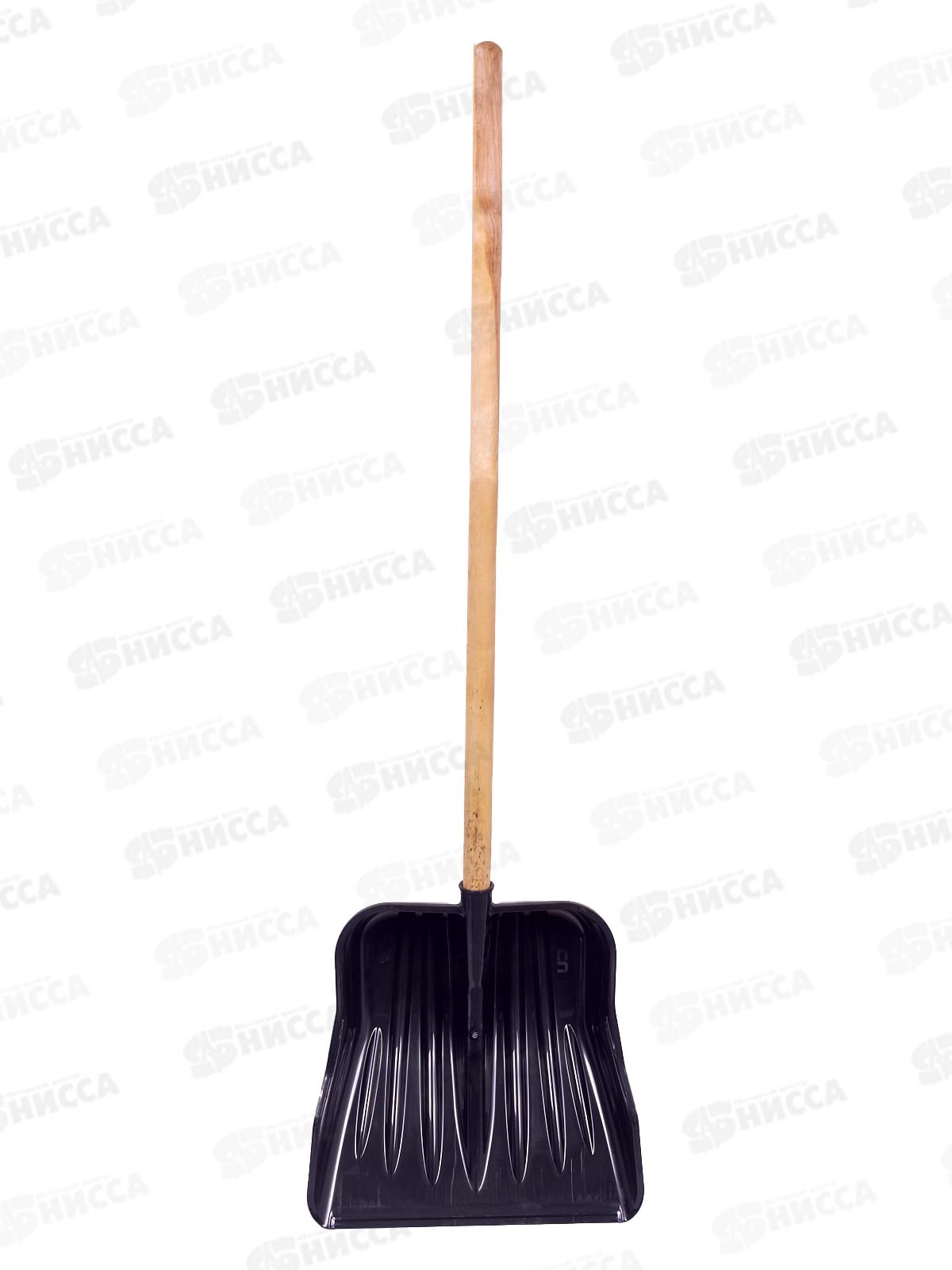 Лопата д/снега 460*440мм с/чер пластик черная Ангарск *6