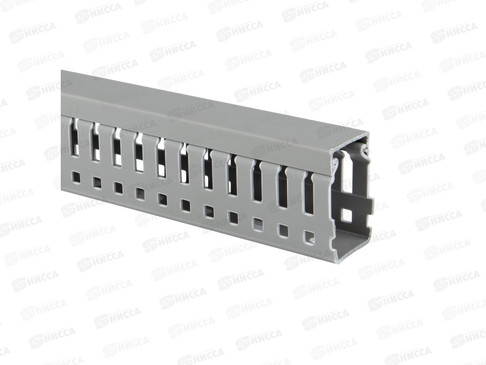 Кабель-канал EKF PROxima 40*40мм, перфорированная 2м, серый (RAL7030) *26