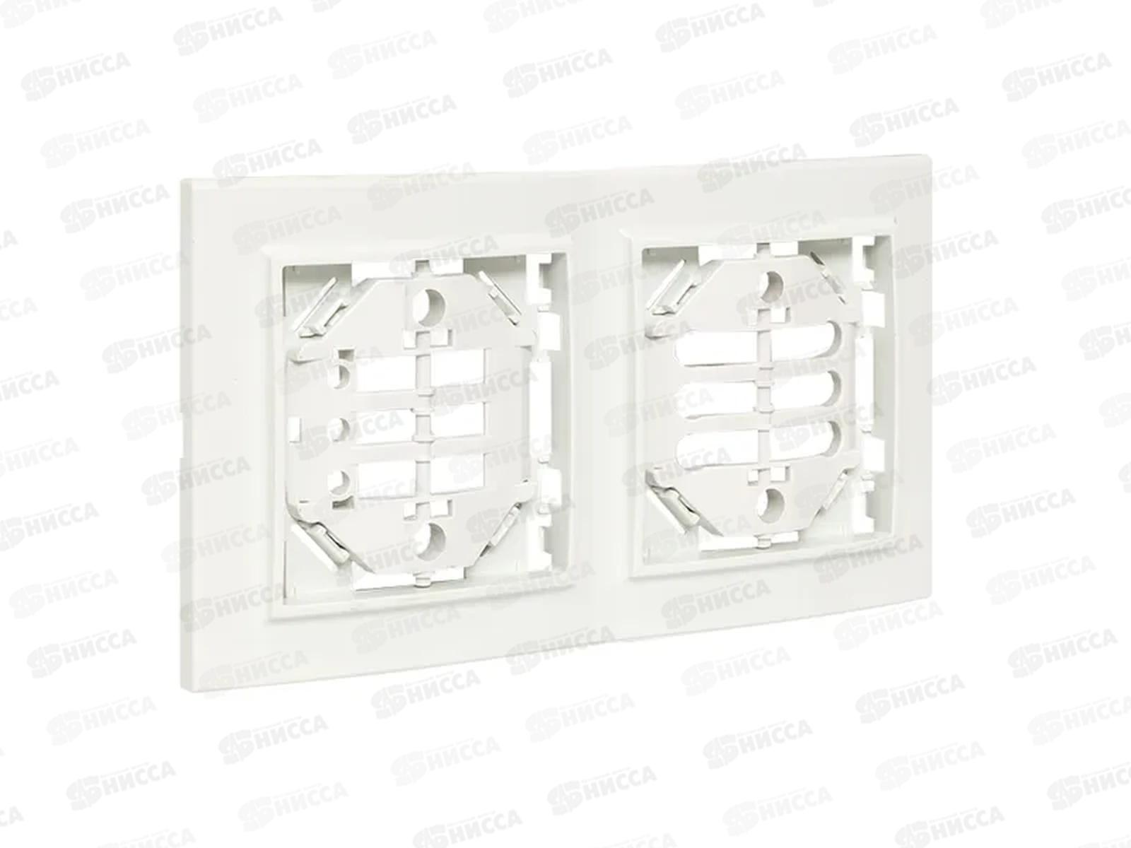 Рамка EKF Минск 2-местная вертикальная, белая, 312-10