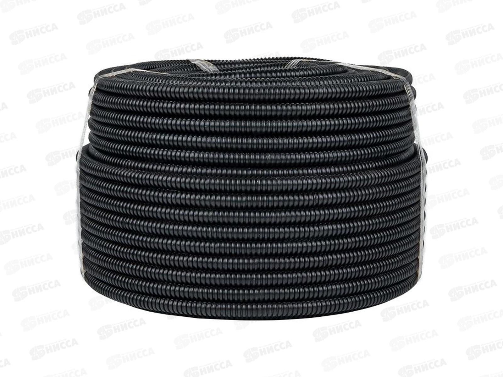 Труба гофрированная ПНД d16 с зондом (100м) черная EKF-Plast