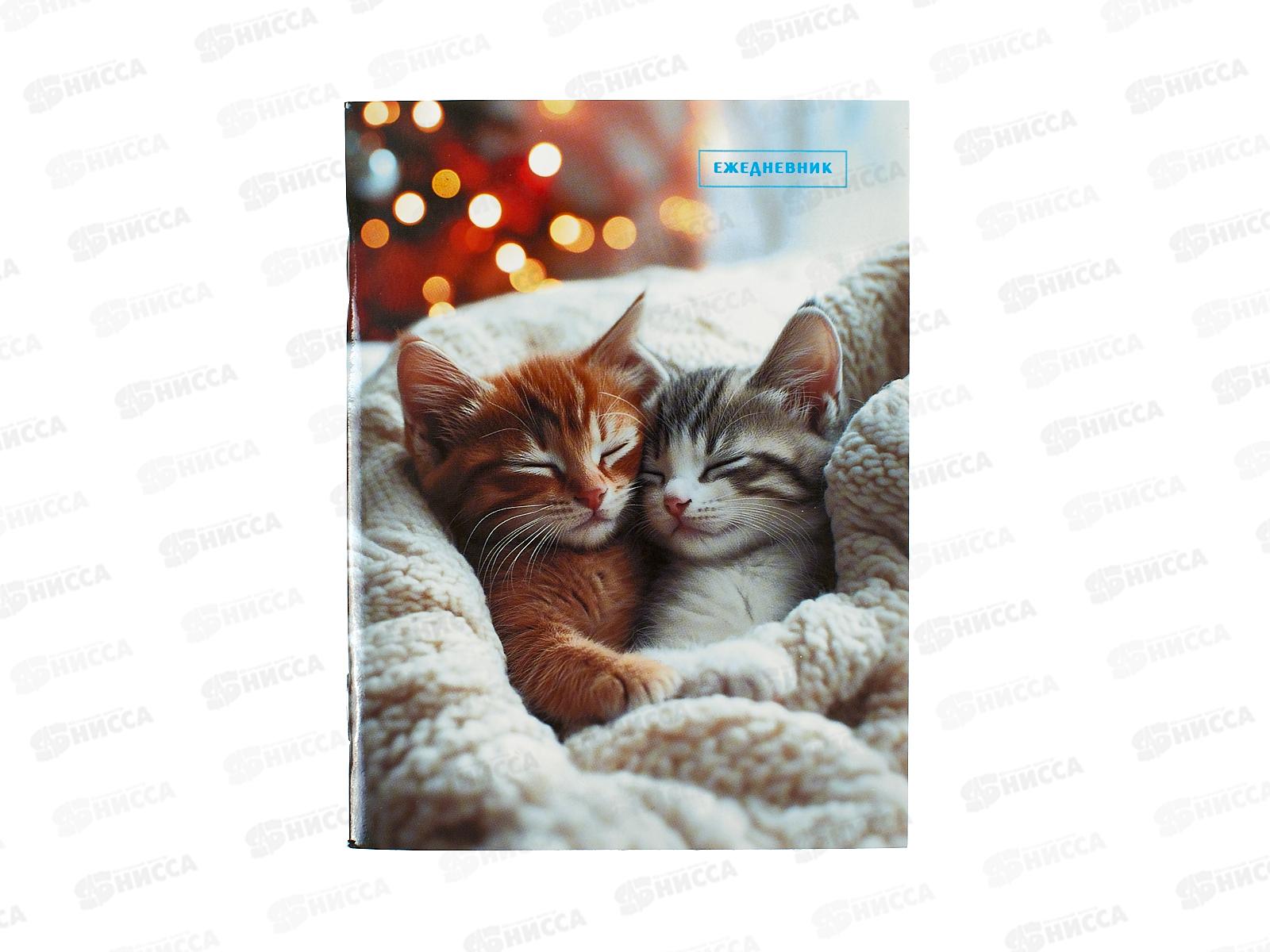 Ежедневник Апплика А6,48л ,Спящие котята ,1365-91*32
