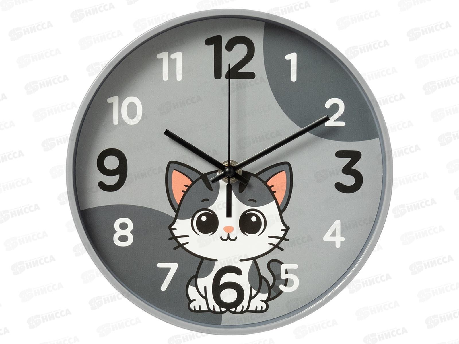 Часы &quot21 Век" 2019-009 круг. корпус сер. "Котик", Рубин