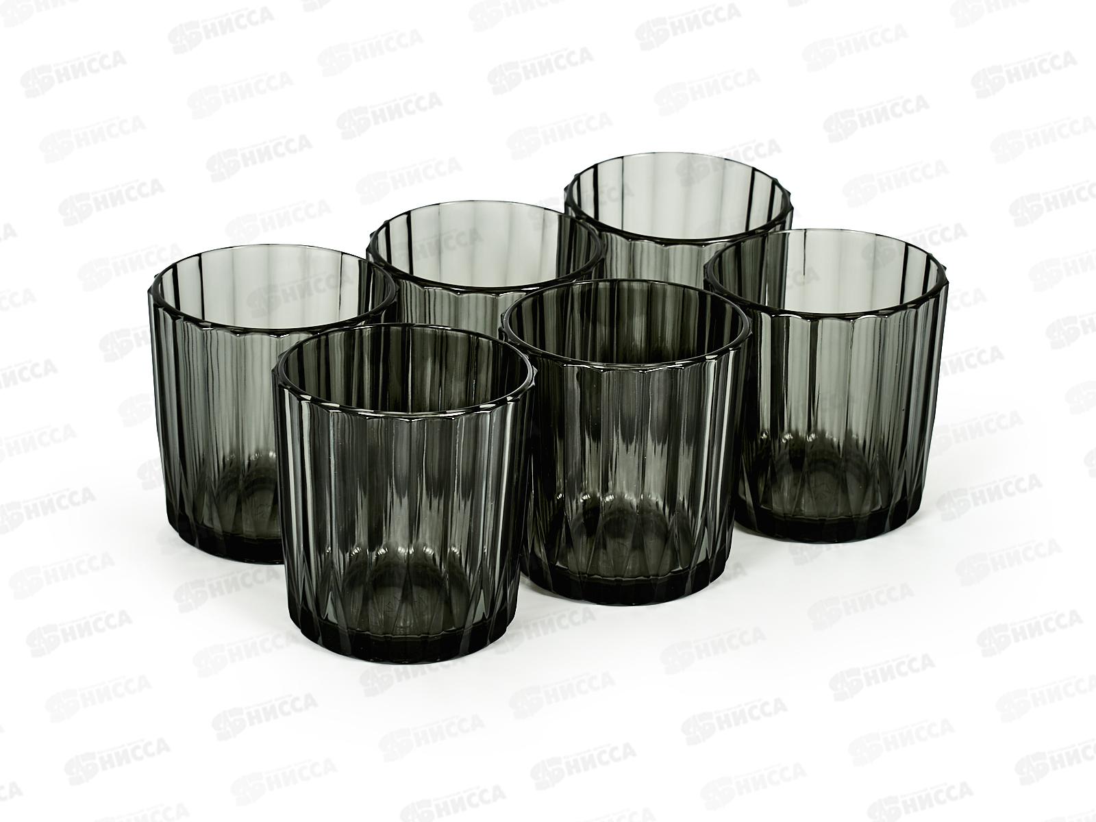 Набор стаканов Мистерия графит 24с2392 250мл 6шт. *6