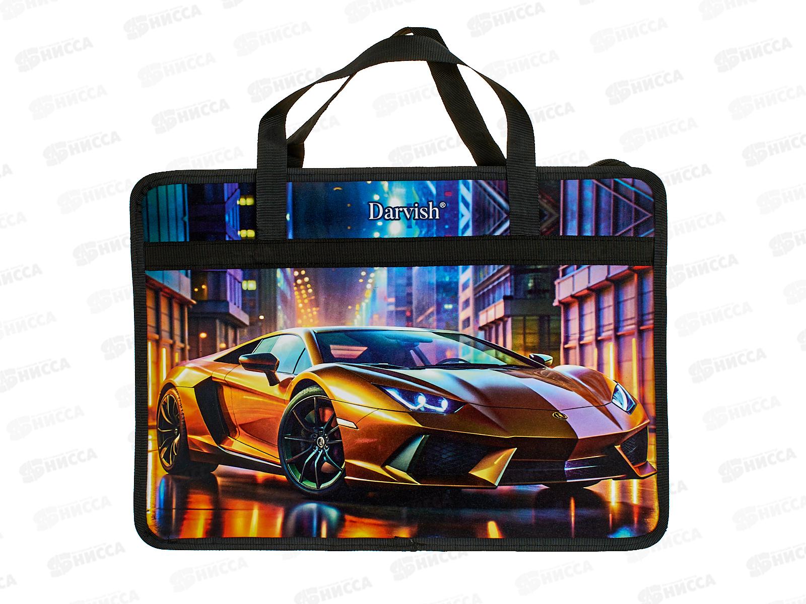 Папка дет. А4 с ручками Darvish &quotАвто в ночном городе&quot DV-14112-11 *20