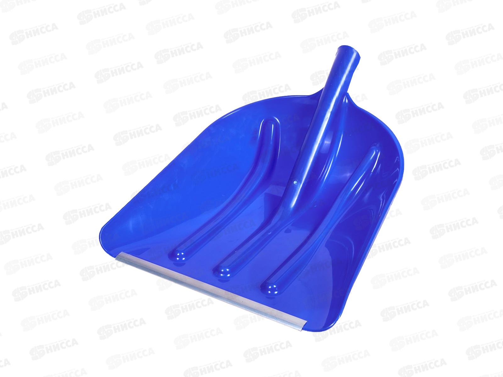 Лопата снеговая ЭЛЬБРУС пластиковая с планкой без черенка, тулейка 32мм, этикетка   *5