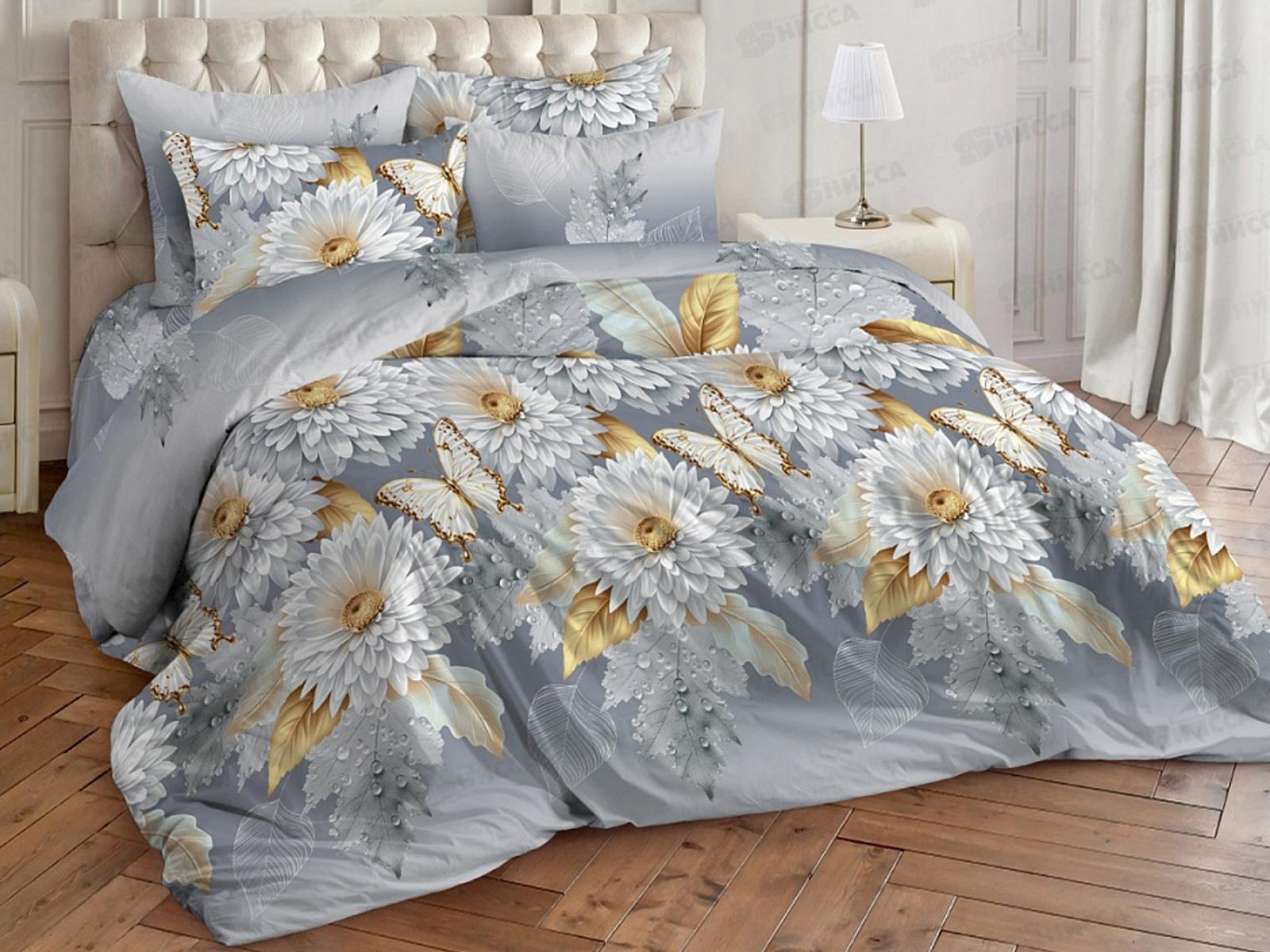 Комплект постельного белья 2сп 215*175 бязь наб,пл125 Адель