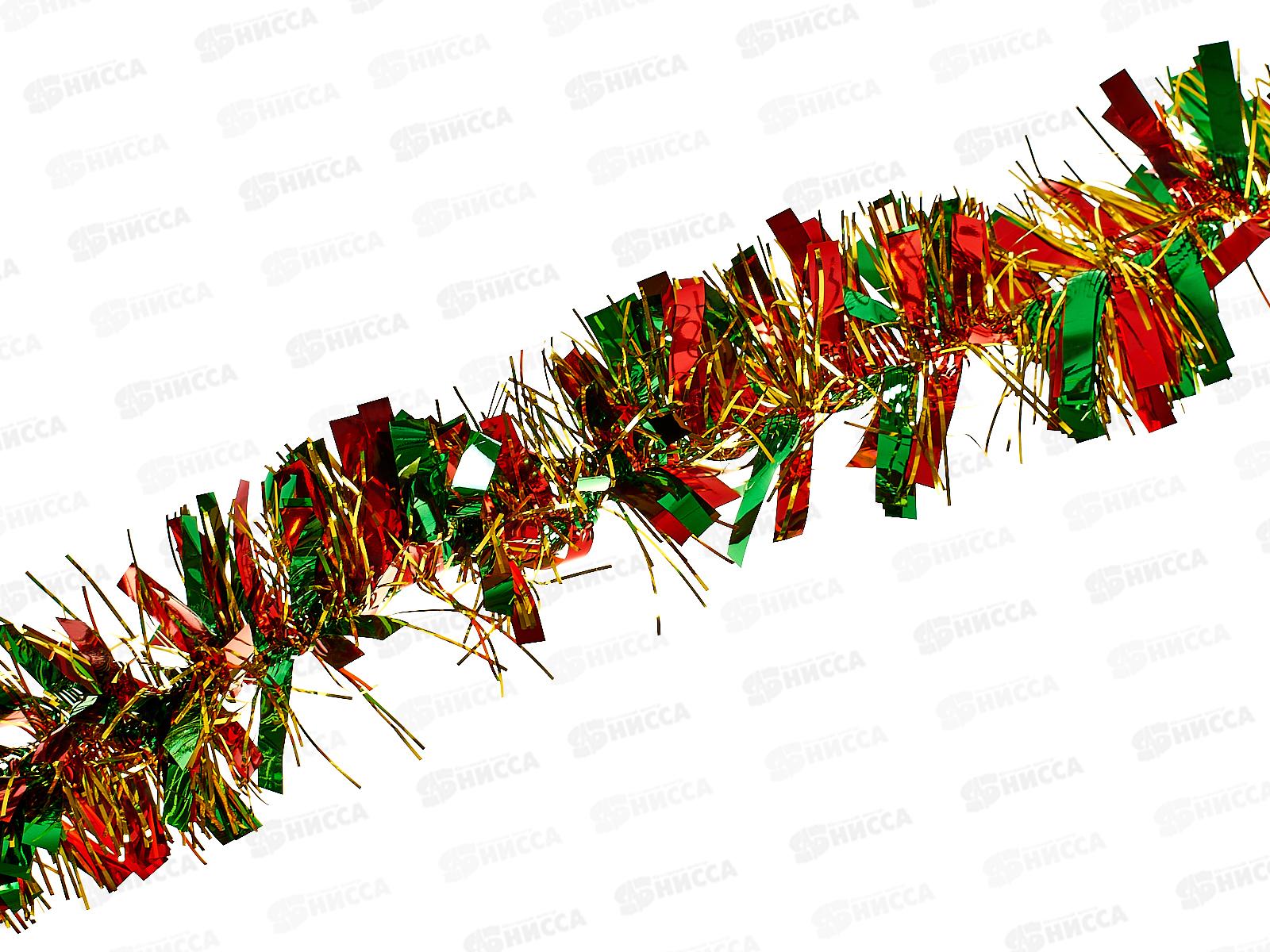 Мишура 002015 классика 9см х 2м. зеленый-красный AL-3340 *1200