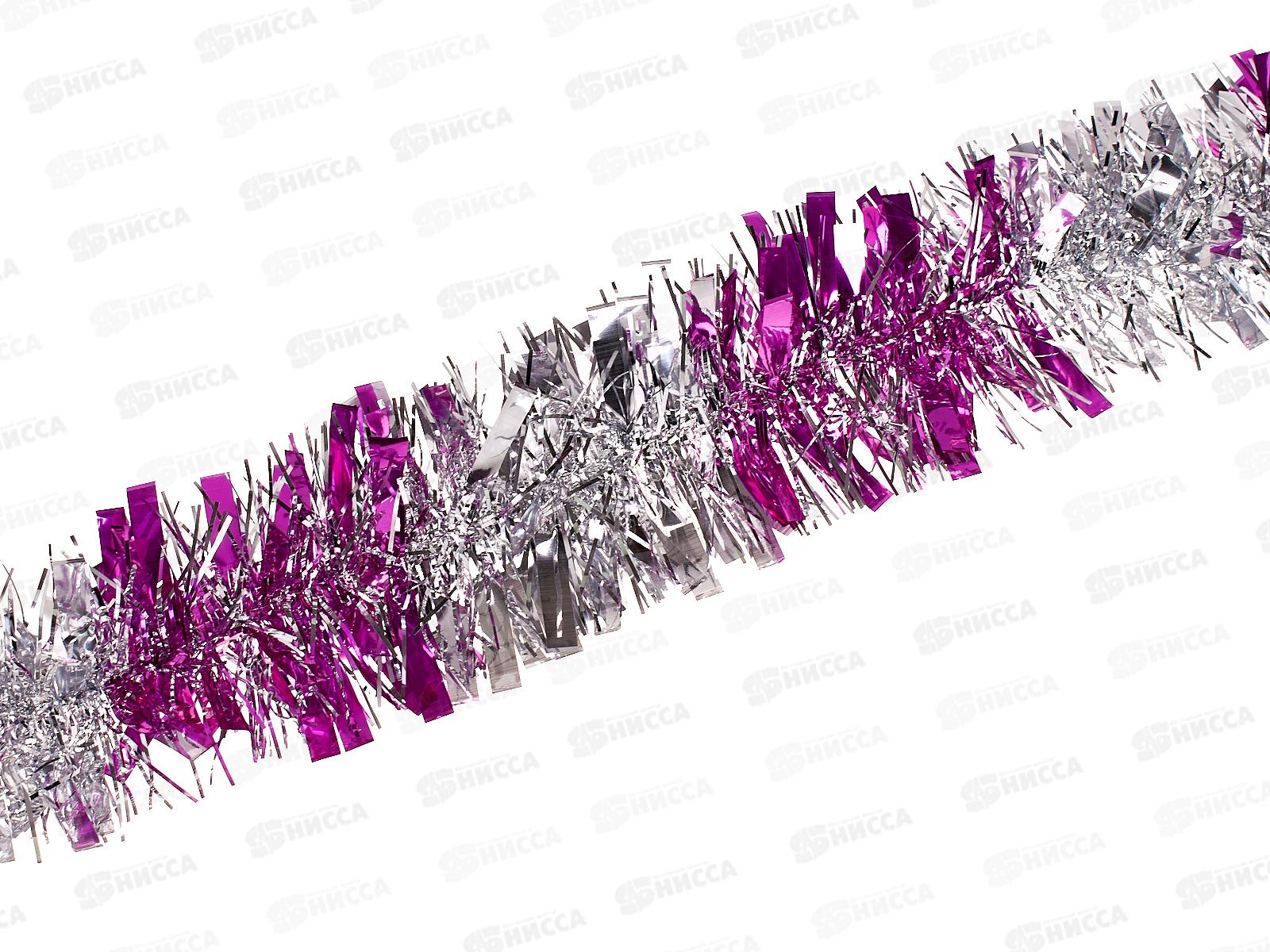 Мишура 002015 луксор 9см х 2м. сирень-серебро, AL-3358 *200