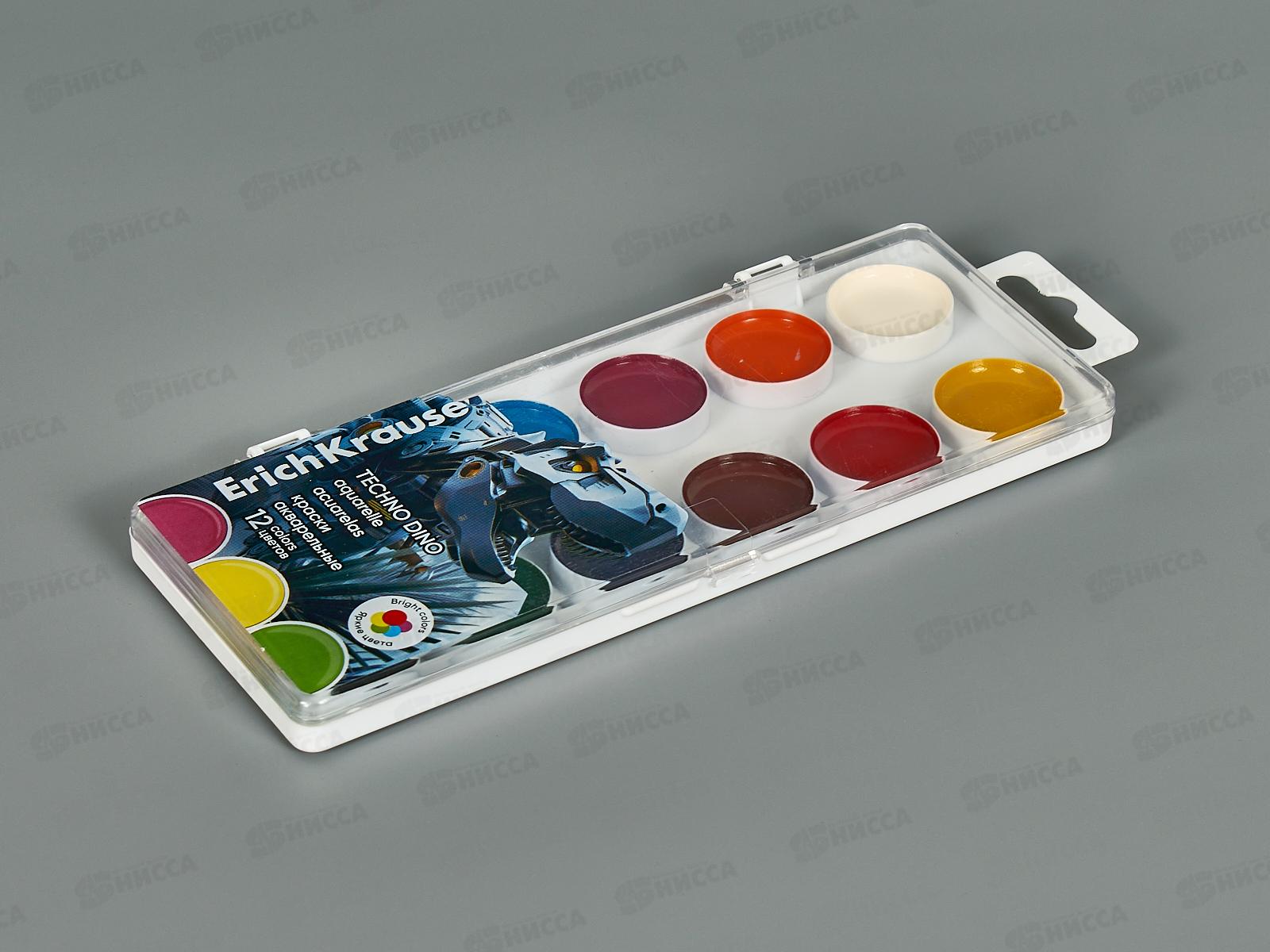 Акварель EK 12цв. Techno Dino 65411*44