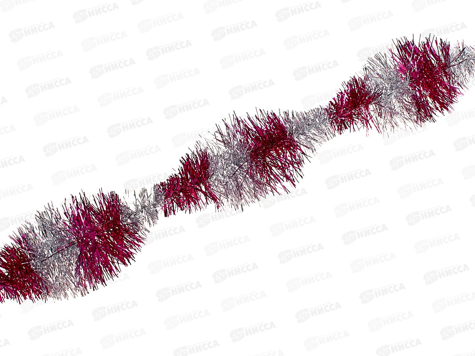 Мишура 002015 парабола разноцв 9см х 2м фиолет./серебро, AL-3328 *400