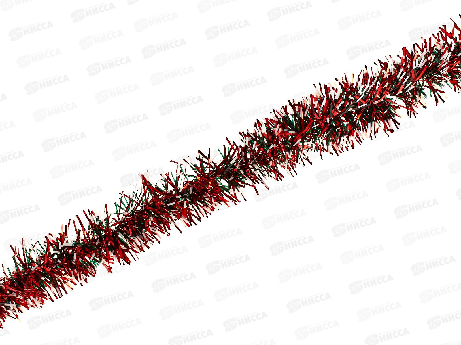 Мишура 002015 5см х 2м, AL-3154 красный с белым концом*400